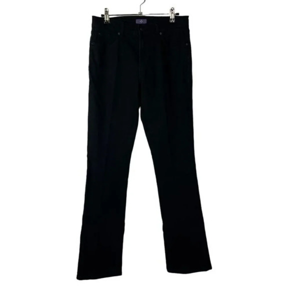 NYDJ Black Slimming Mid Rise Straight Leg Jeans 4 - Picture 2 of 5